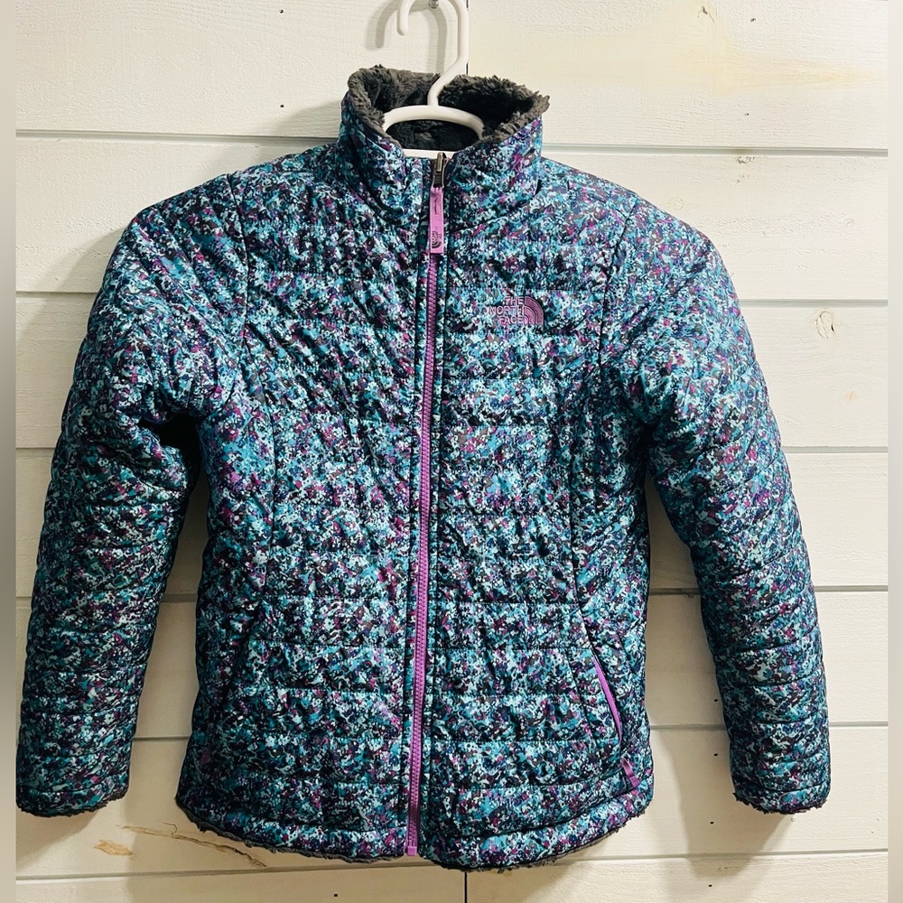 North Face Girls Size XL Reversible Puffer Jacket